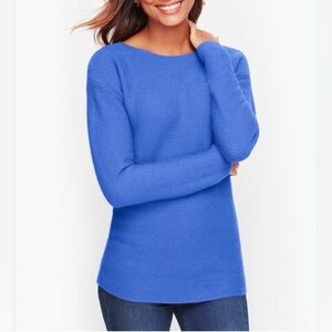 Talbots Petite HORIZONTAL SHAKER STITCH SWEATER Lambswool Size Sp